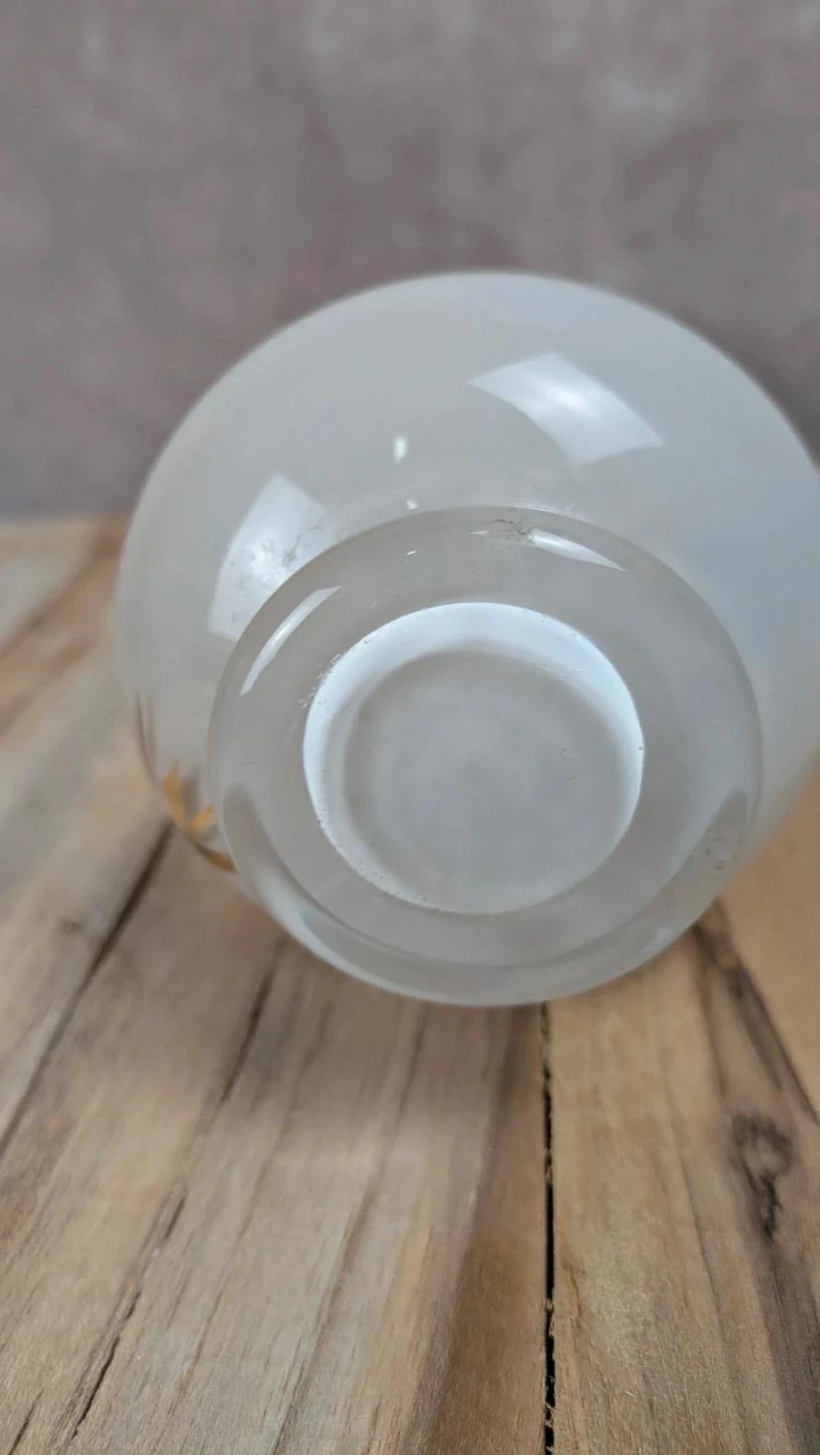 Vase vintage en verre décor flori – photo 8